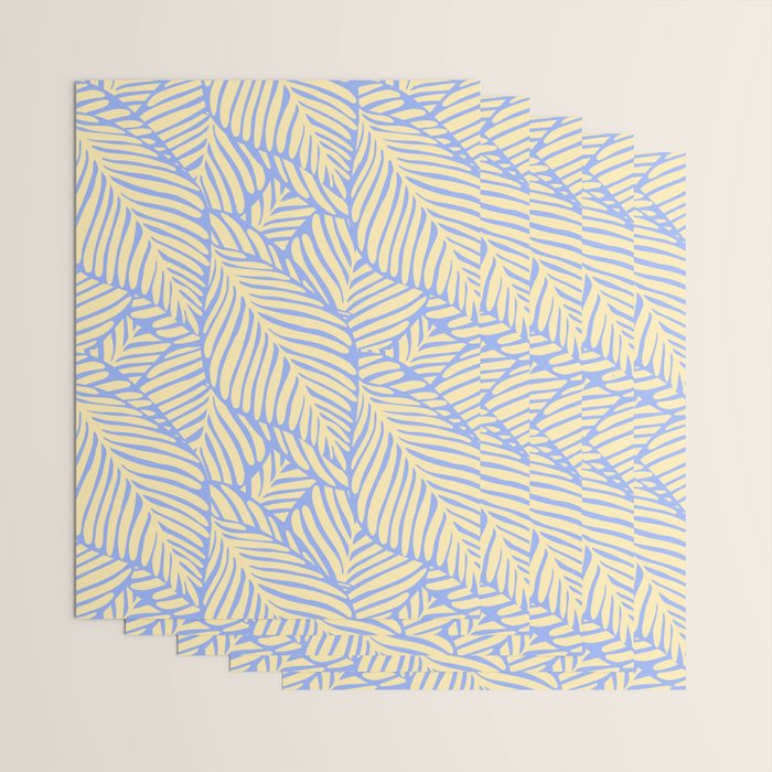 palms in yellow periwinkle Wrapping Paper Gallery Image 3