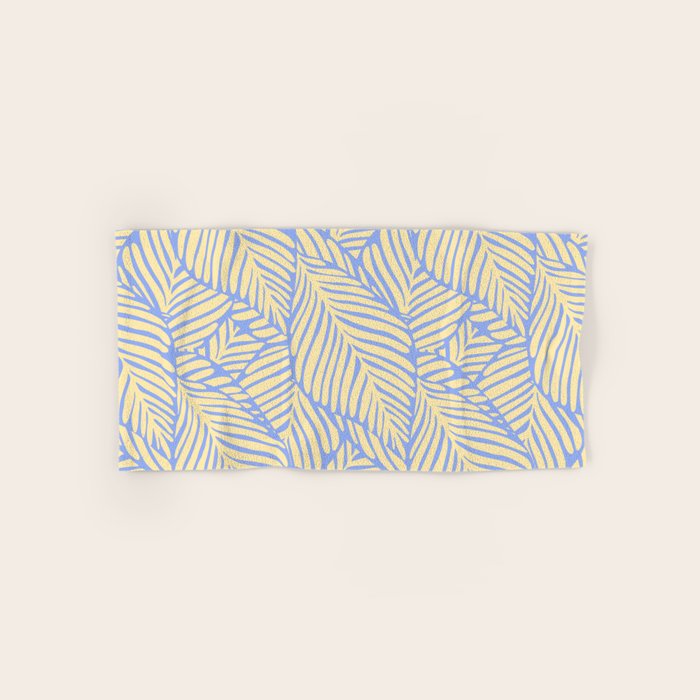 palms in yellow periwinkle Bath Towel Gallery Image 1