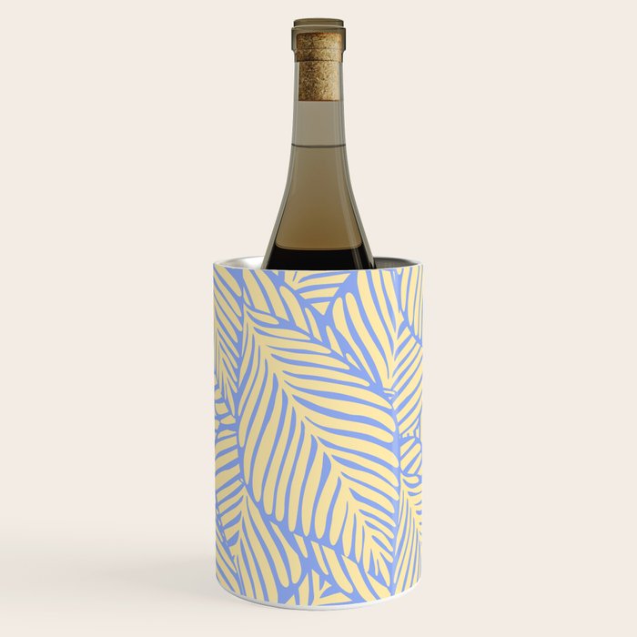 palms in yellow periwinkle Wine Chiller Gallery Image 1
