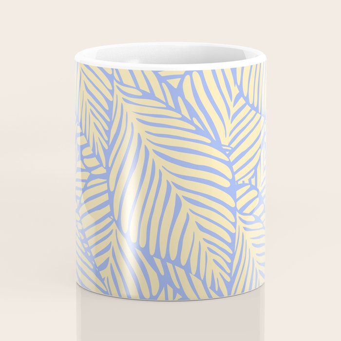 palms in yellow periwinkle Coffee Mug Gallery Image 4