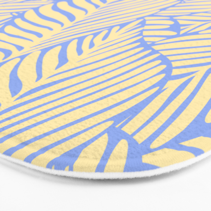 palms in yellow periwinkle Bath Mat Gallery Image 3