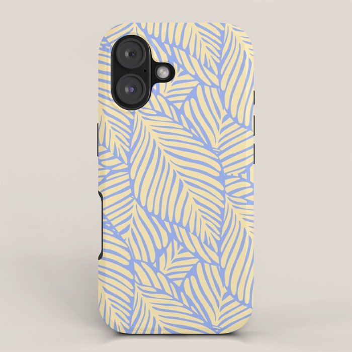palms in yellow periwinkle iPhone Case Gallery Image 1