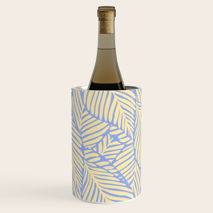 palms in yellow periwinkle Wine Chiller Gallery Image 3