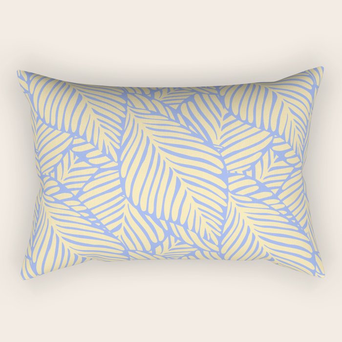palms in yellow periwinkle Rectangular Pillow Gallery Image 2