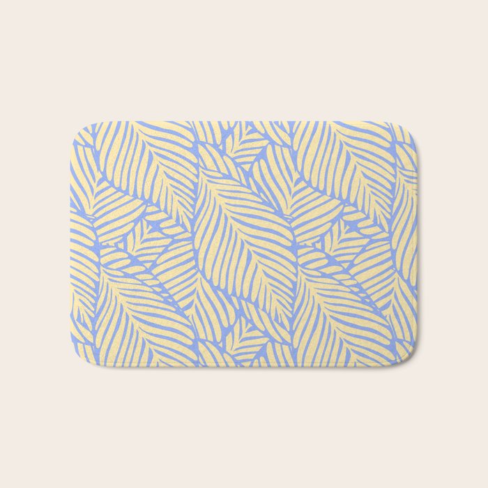 palms in yellow periwinkle Bath Mat Gallery Image 1
