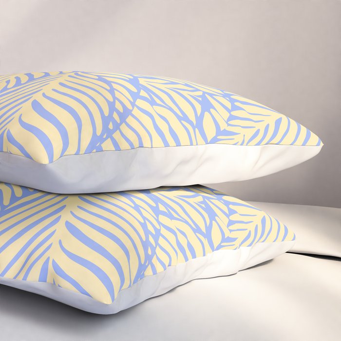 palms in yellow periwinkle Pillow Sham Gallery Image 3