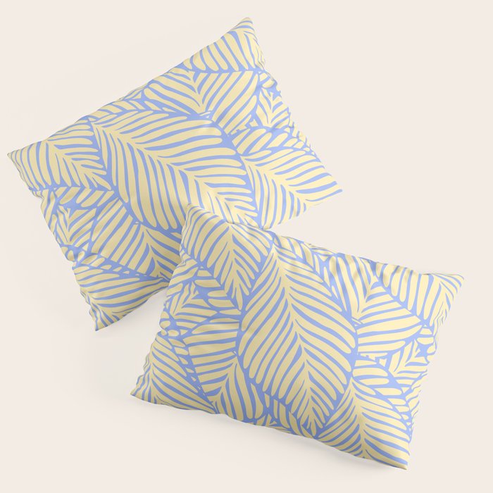 palms in yellow periwinkle Pillow Sham Gallery Image 1