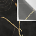 Black Kintsugi Japanese Broken Art, Japandi Style, Gold Cracks Wall Tapestry Gallery Image 3