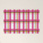 Cheerful Checkered Pattern Welcome Mat Gallery Image 1