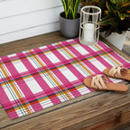 Cheerful Checkered Pattern Outdoor Rug Gallery Image 2