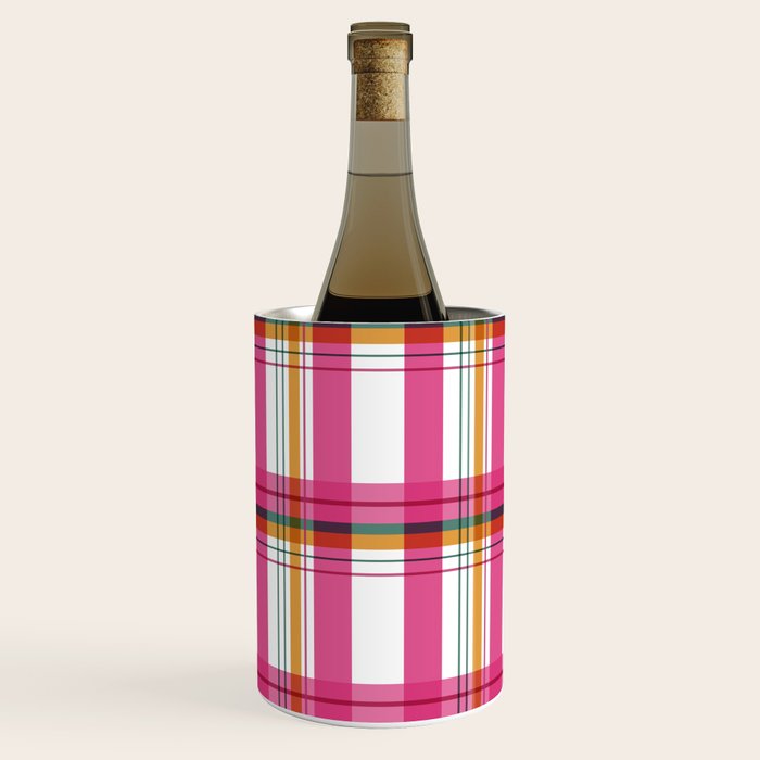 Cheerful Checkered Pattern Wine Chiller Gallery Image 1