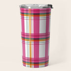 Cheerful Checkered Pattern Travel Mug Gallery Image 2