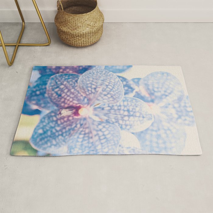 Abstract Orchid Flower Rug Gallery Image 1