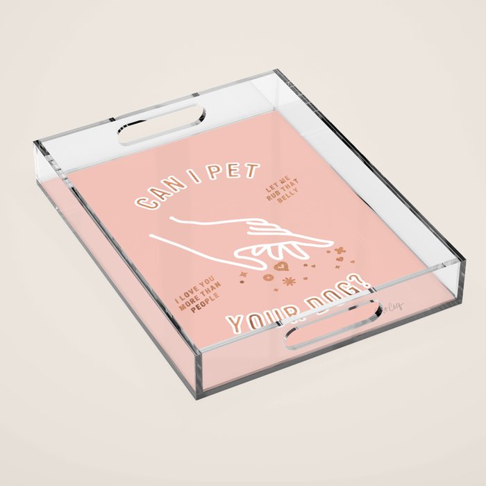 Can I Pet Your Dog - Rose Gold & Blush Palette Acrylic Tray Gallery Image 1