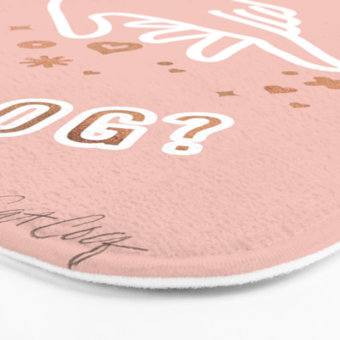 Can I Pet Your Dog - Rose Gold & Blush Palette Bath Mat Gallery Image 3