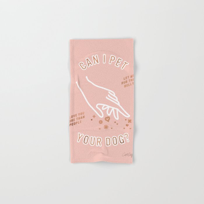 Can I Pet Your Dog - Rose Gold & Blush Palette Bath Towel Gallery Image 1