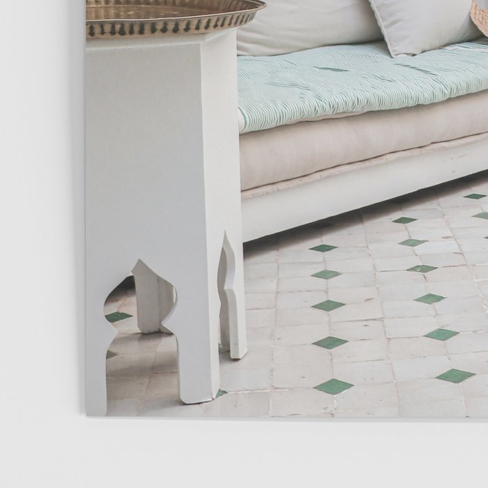Moroccan Riad In Marrakech Photo | Arabic Interior Design Art Print | Green Tropical Travel Photography Poster Gallery Image 3
