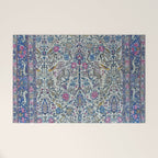 Antique Persian Tehran Midnight Purple Oriental Carpet Welcome Mat Gallery Image 1