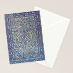 Antique Persian Tehran Midnight Purple Oriental Carpet Stationery Card Gallery Image 2