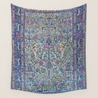 Antique Persian Tehran Midnight Purple Oriental Carpet Wall Tapestry Gallery Image 4