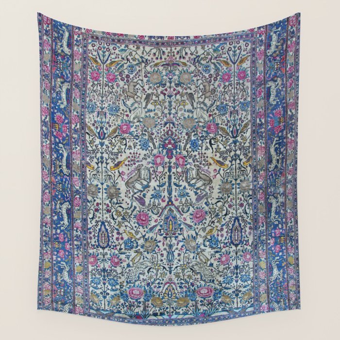 Antique Persian Tehran Midnight Purple Oriental Carpet Wall Tapestry Gallery Image 4