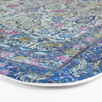 Antique Persian Tehran Midnight Purple Oriental Carpet Bath Mat Gallery Image 3