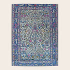 Antique Persian Tehran Midnight Purple Oriental Carpet Poster Gallery Image 4