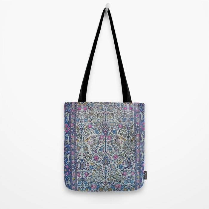 Antique Persian Tehran Midnight Purple Oriental Carpet Tote Bag Gallery Image 2