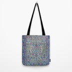 Antique Persian Tehran Midnight Purple Oriental Carpet Tote Bag Gallery Image 2