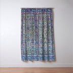 Antique Persian Tehran Midnight Purple Oriental Carpet Window Curtain Gallery Image 3
