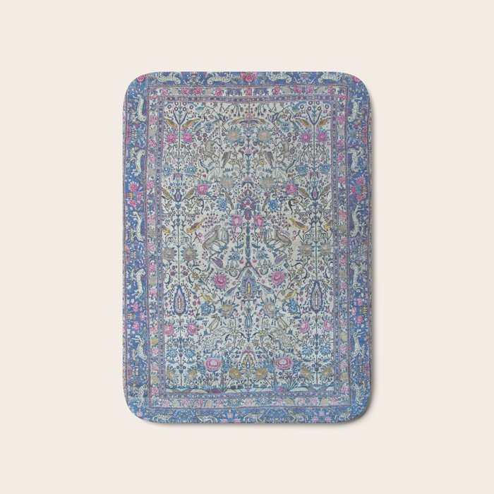 Antique Persian Tehran Midnight Purple Oriental Carpet Bath Mat Gallery Image 1