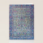 Antique Persian Tehran Midnight Purple Oriental Carpet Stationery Card Gallery Image 2