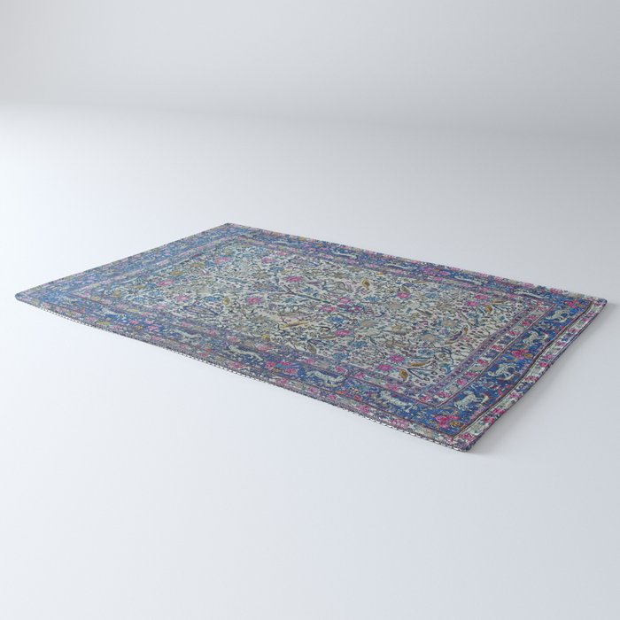 Antique Persian Tehran Midnight Purple Oriental Carpet Rug Gallery Image 3
