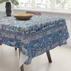 Antique Persian Tehran Midnight Purple Oriental Carpet Tablecloth Gallery Image 3
