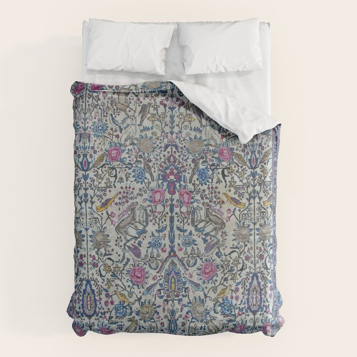 Antique Persian Tehran Midnight Purple Oriental Carpet Duvet Cover Gallery Image 6