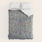 Antique Persian Tehran Midnight Purple Oriental Carpet Duvet Cover Gallery Image 6