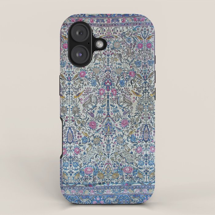 Antique Persian Tehran Midnight Purple Oriental Carpet iPhone Case Gallery Image 1