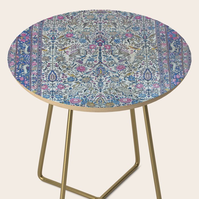 Antique Persian Tehran Midnight Purple Oriental Carpet Side Table Gallery Image 2