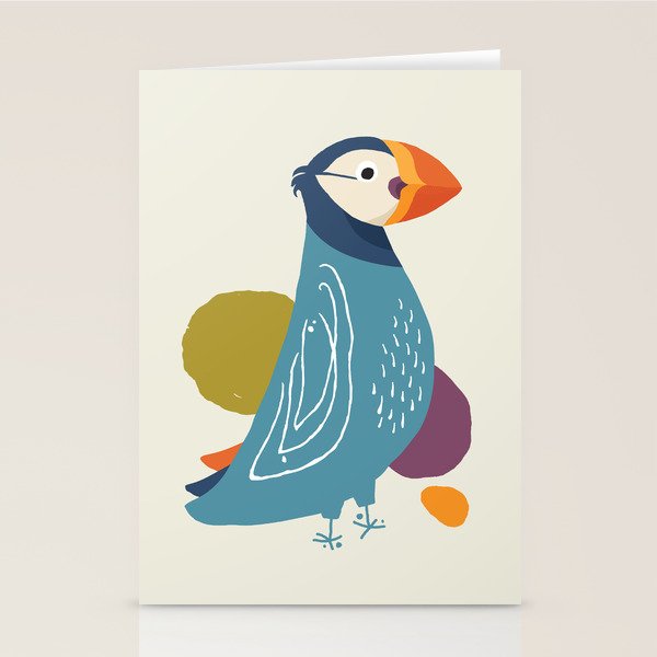 Quirky Atlantic Puffin Stationery Card Gallery Image 1