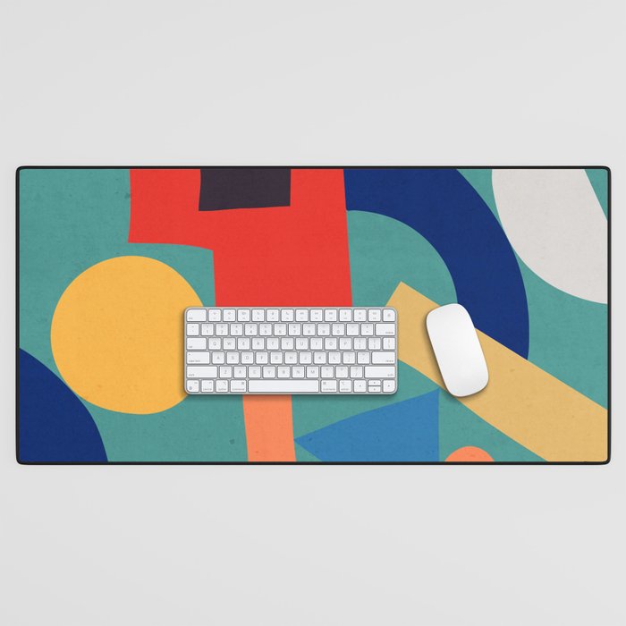 Abstract Shapes Modern Art 6 Desk Mat Gallery Image 1