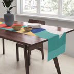 Abstract Shapes Modern Art 6 Table Runner Gallery Image 2