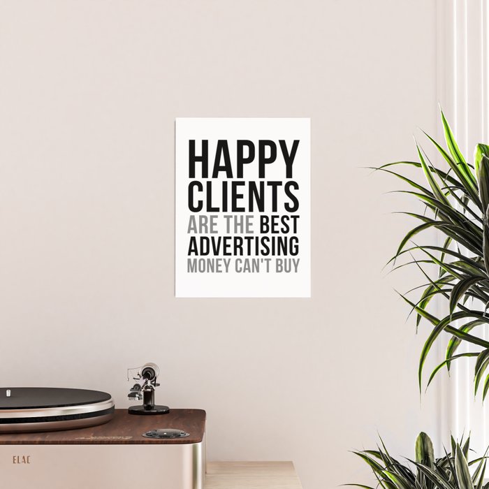 Happy Clients, Office Decor, Office Wall Art, Office Art, Office Gifts Poster Gallery Image 2
