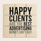 Happy Clients, Office Decor, Office Wall Art, Office Art, Office Gifts Wood Wall Art Gallery Image 1