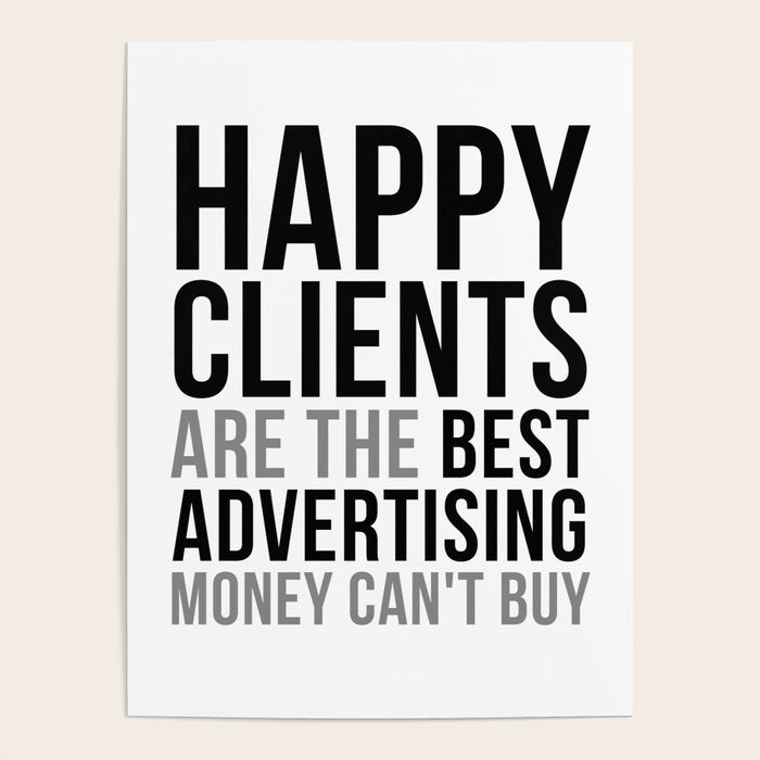 Happy Clients, Office Decor, Office Wall Art, Office Art, Office Gifts Poster Gallery Image 4