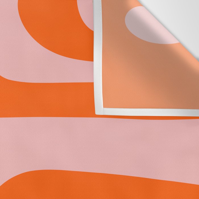 Mid Century Modern Piquet Minimalist Retro Abstract Pattern in Contemporary Pink and Orange Wall Tapestry Gallery Image 3