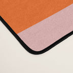 Mid Century Modern Piquet Minimalist Retro Abstract Pattern in Contemporary Pink and Orange Desk Mat Gallery Image 4