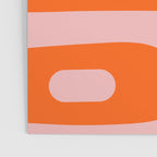 Mid Century Modern Piquet Minimalist Retro Abstract Pattern in Contemporary Pink and Orange Poster Gallery Image 3