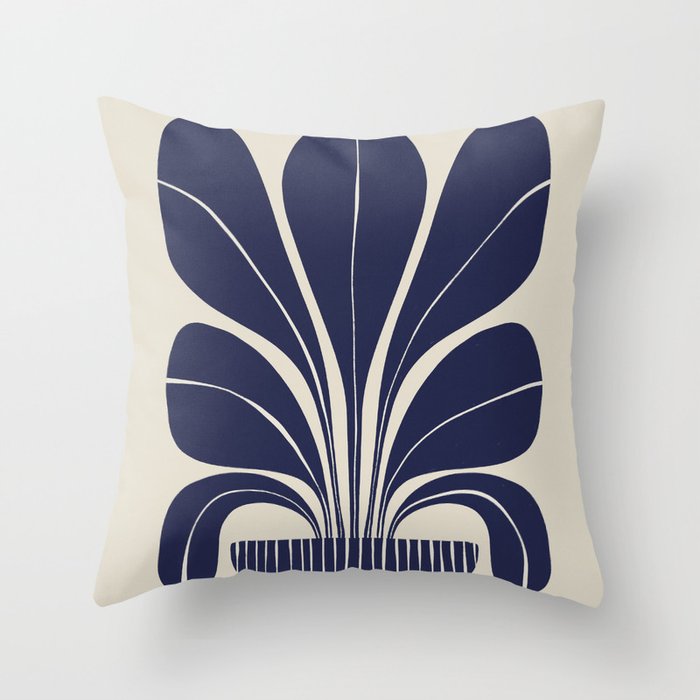 Blue Plant in a Pot #2 Throw Pillow Gallery Image 6