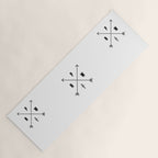 PNW Pacific Northwest Compass - Black on White Minimal Yoga Mat Gallery Image 1