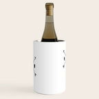 PNW Pacific Northwest Compass - Black on White Minimal Wine Chiller Gallery Image 3